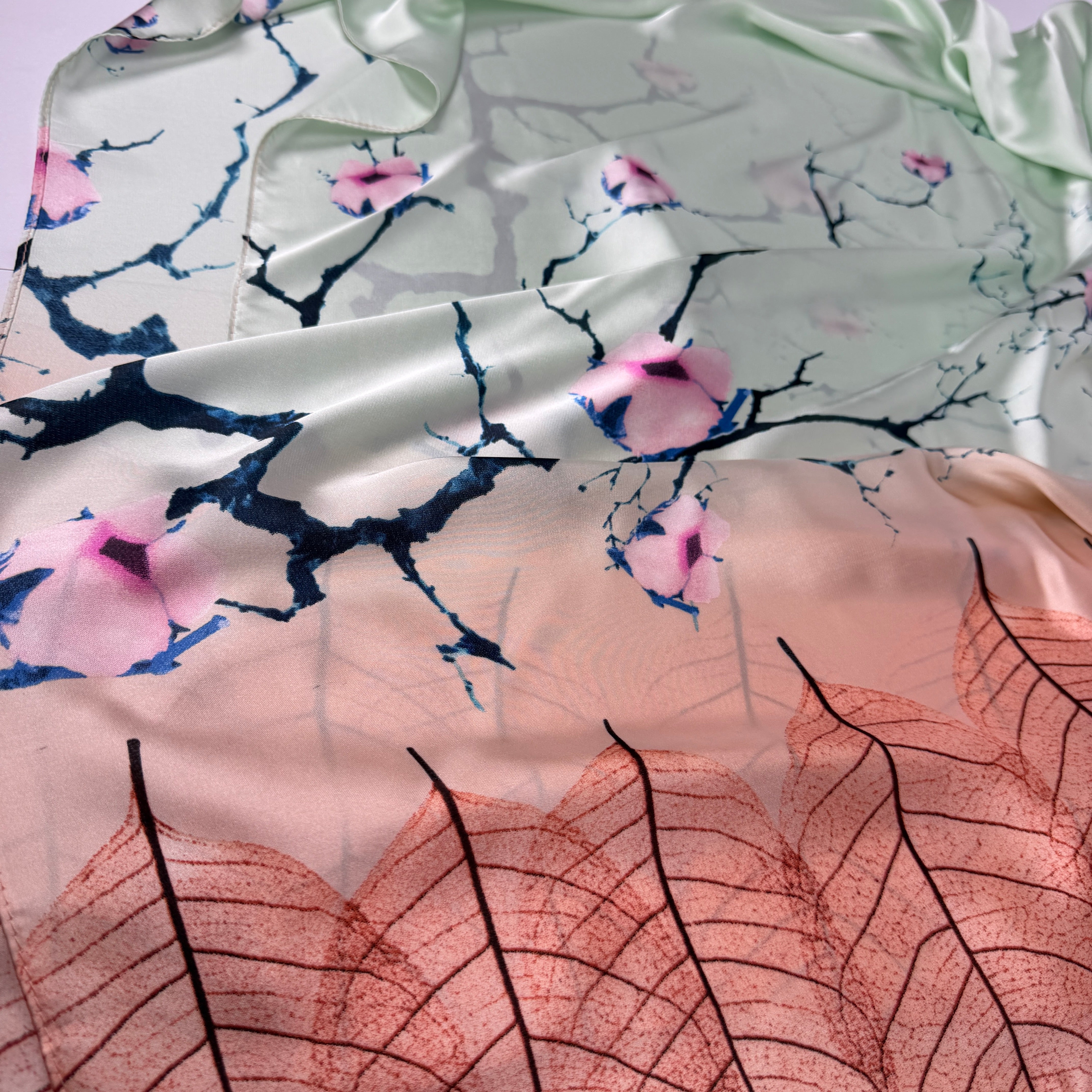 Blush Sakura Silk Scarf