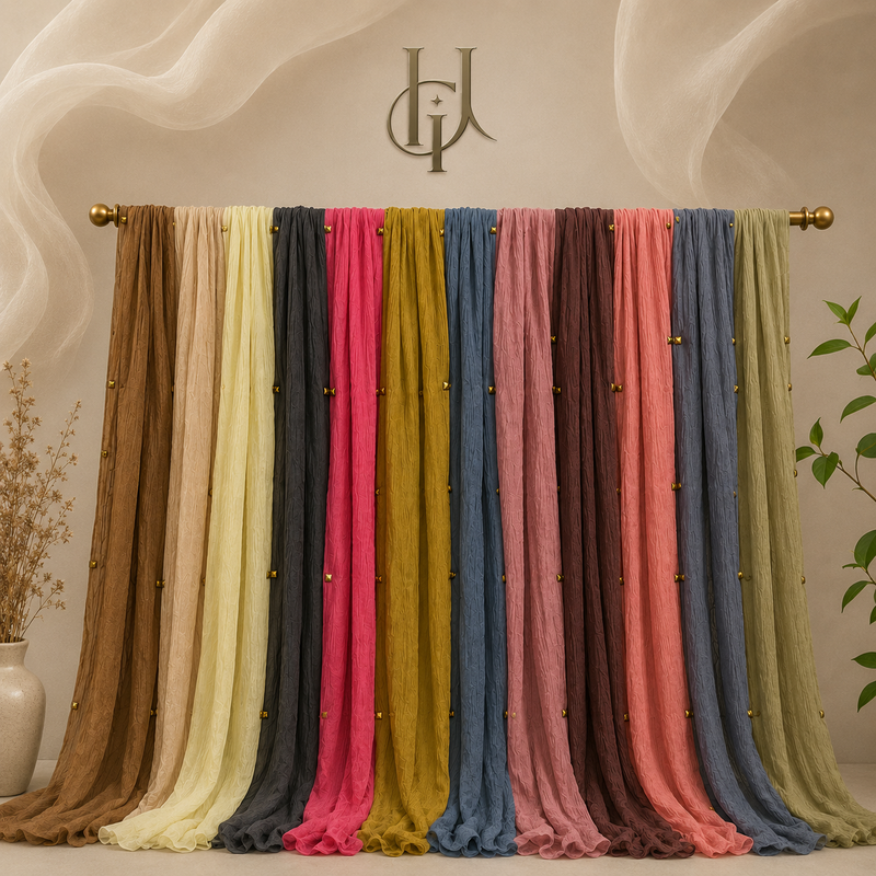 Studded Crinkle Hijabs