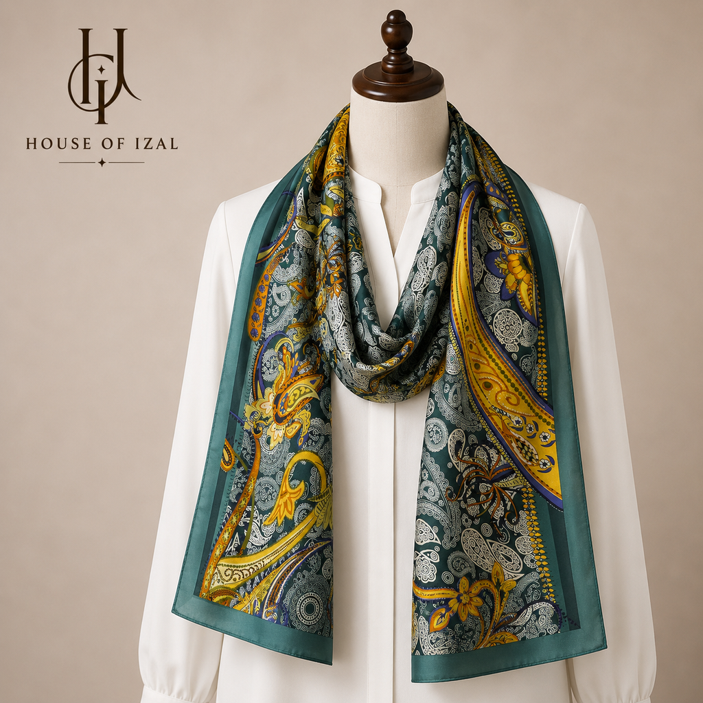 Persian Emarald Silk Scarf