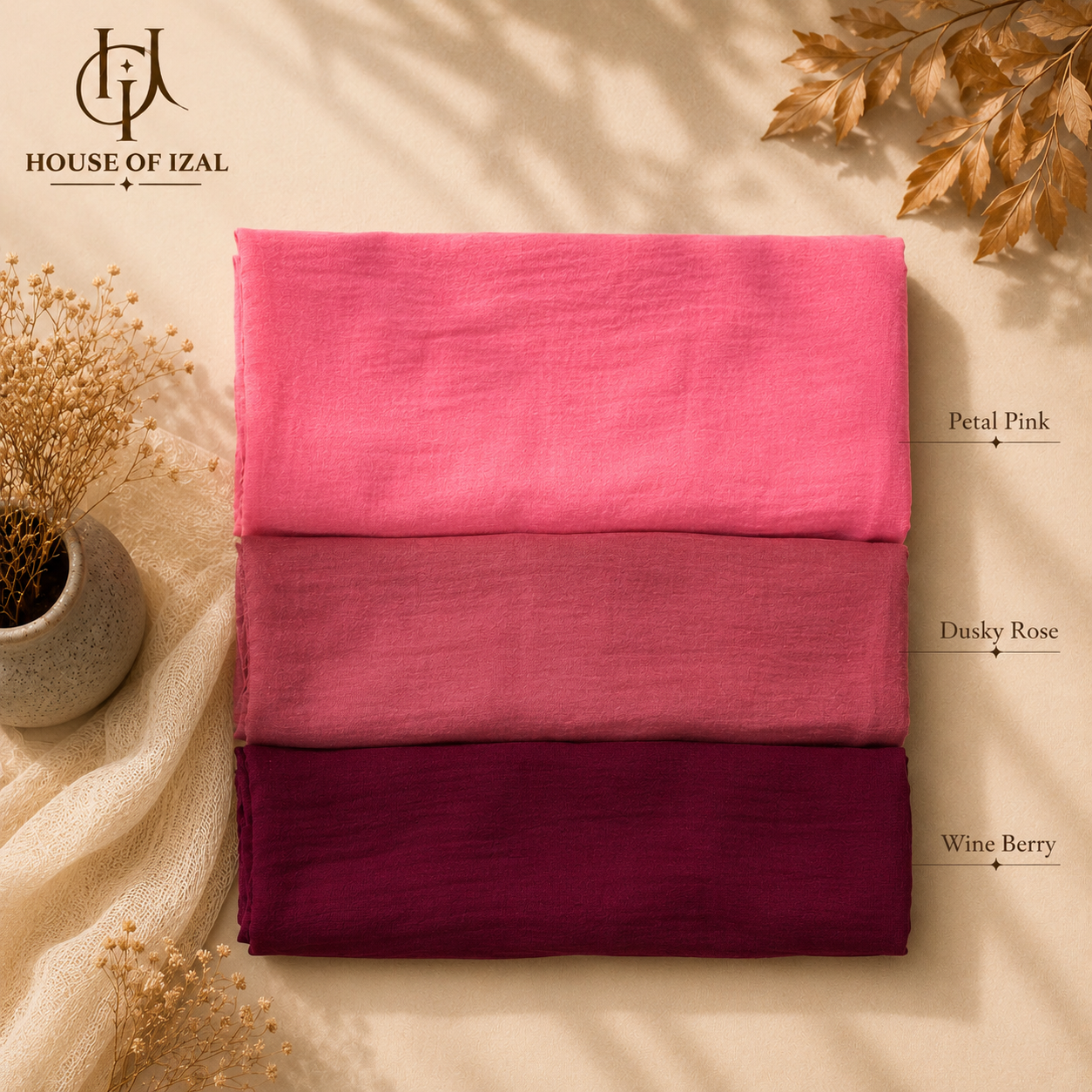 Pure Lawn (Red and Pink Shades)
