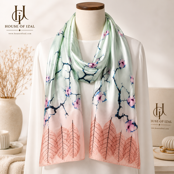 Blush Sakura Silk Scarf