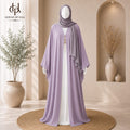 Lilac and White Butterfly Abaya