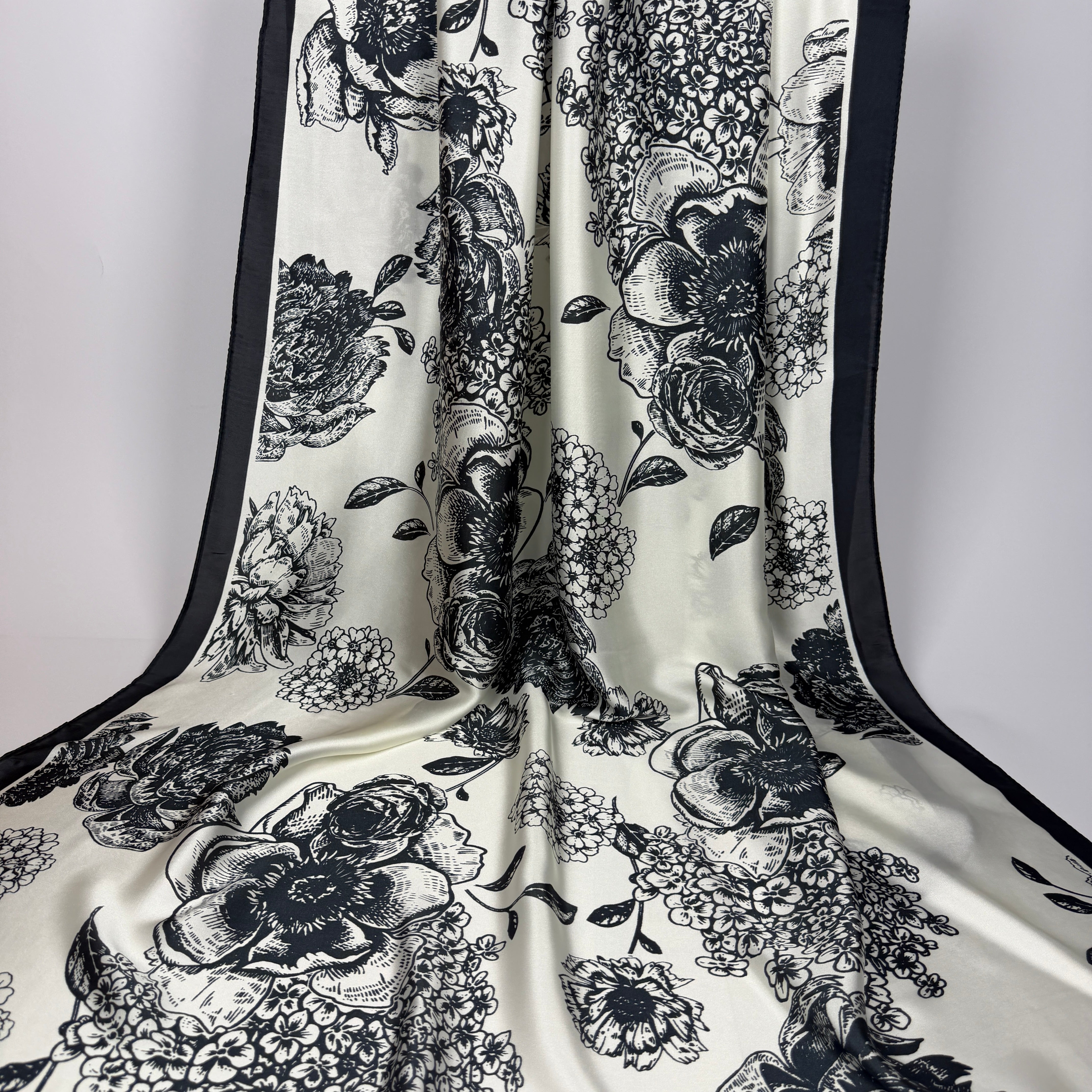 Pearl Petals Silk Scarf