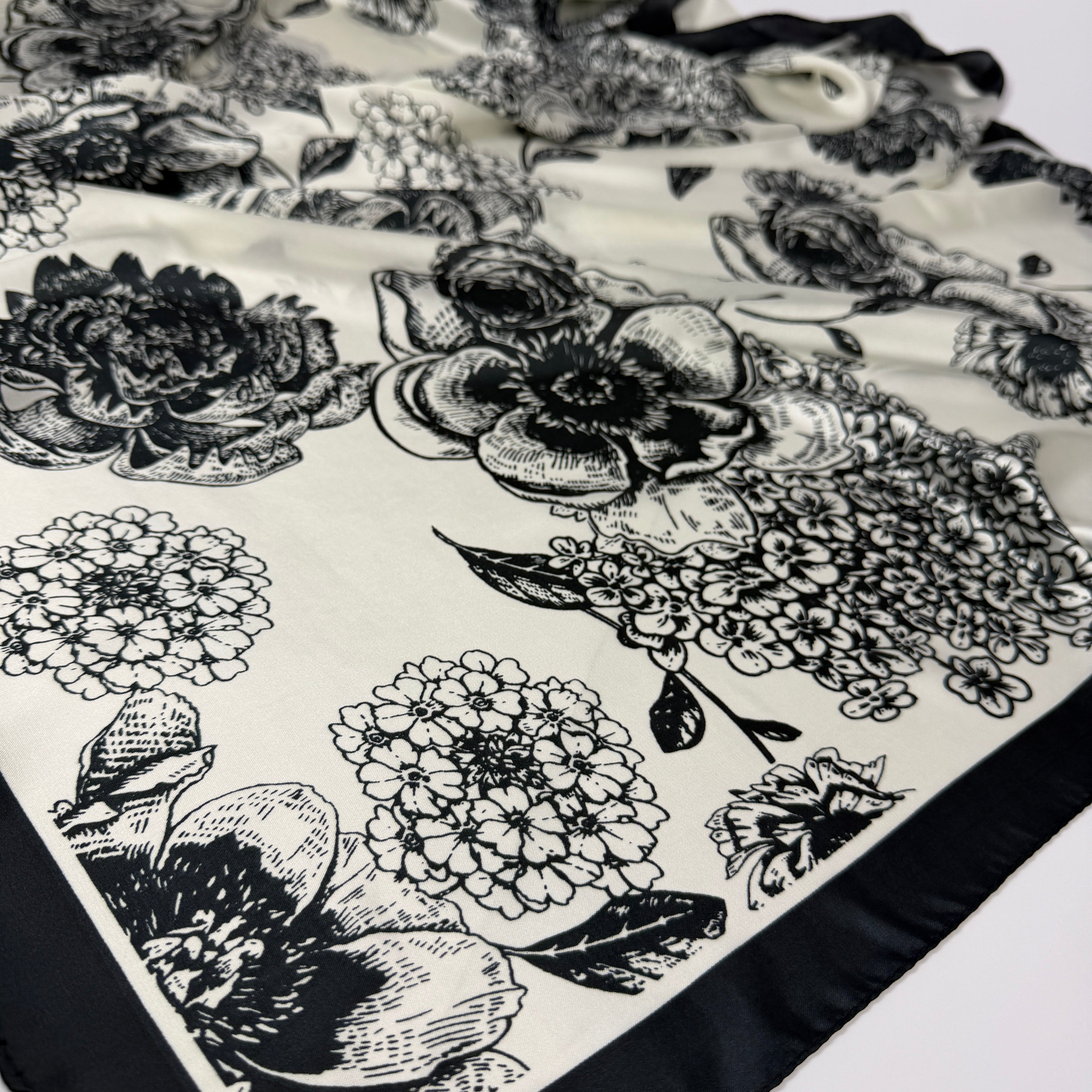 Pearl Petals Silk Scarf