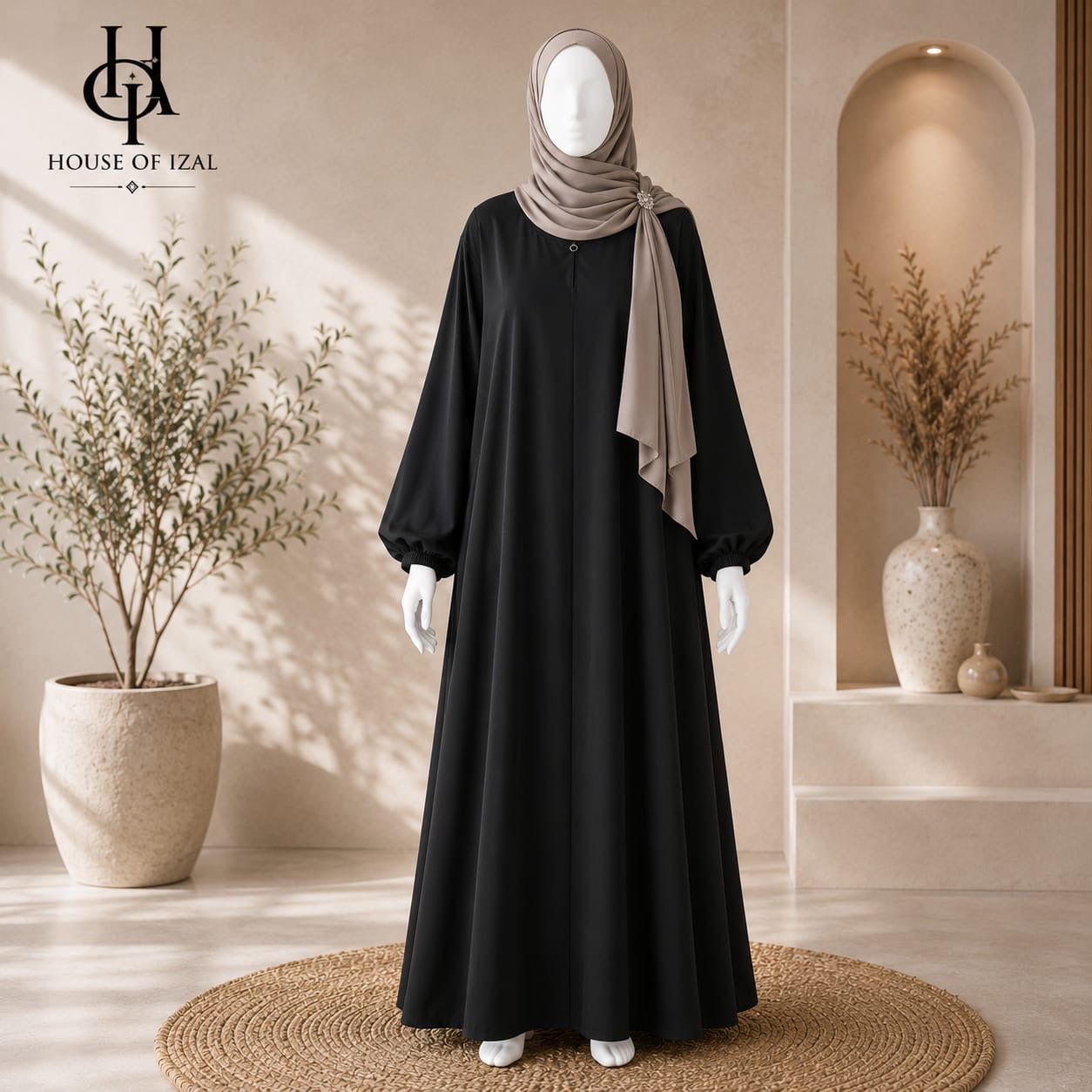 Black Plain Abaya