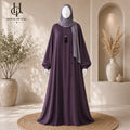 Plum Pleated Abaya