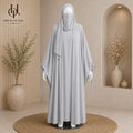 Silver Grey Abaya Set (4-piece)